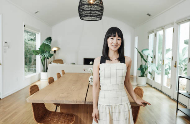 Organizing consultant and television personality Marie Kondo, Konmari, poses for a portrait in her home office in West Hollywood California on July 24, 2019. (Photo by Michael Buckner/Variety/Penske Media via Getty Images