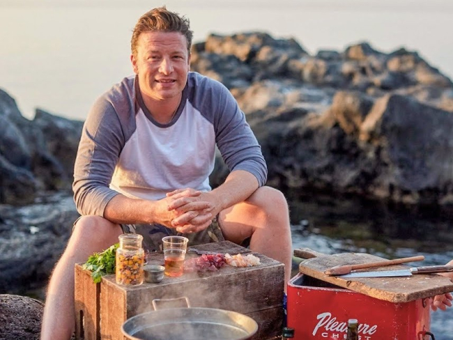 Jamie Oliver cocina en Italia